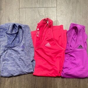 Bundle of Adidas running tanks